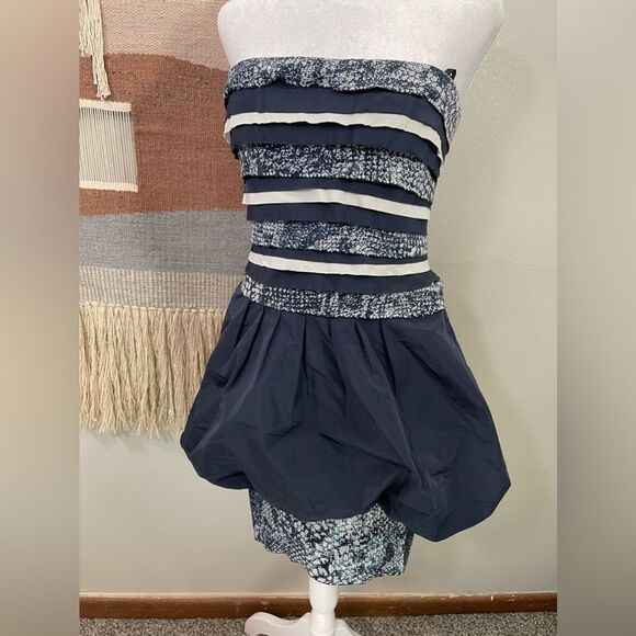 NWT Bcbgmaxazria Milo Strapless sequin Peplum Cocktail Mini Dress 4 - Picture 3 of 8